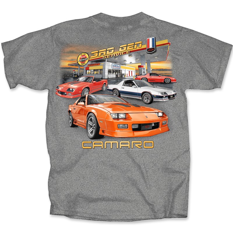 Joe Blow T's 1970-1981 Chevy Camaro 2nd Gen Garage T-Shirt Cotton Preshrunk 