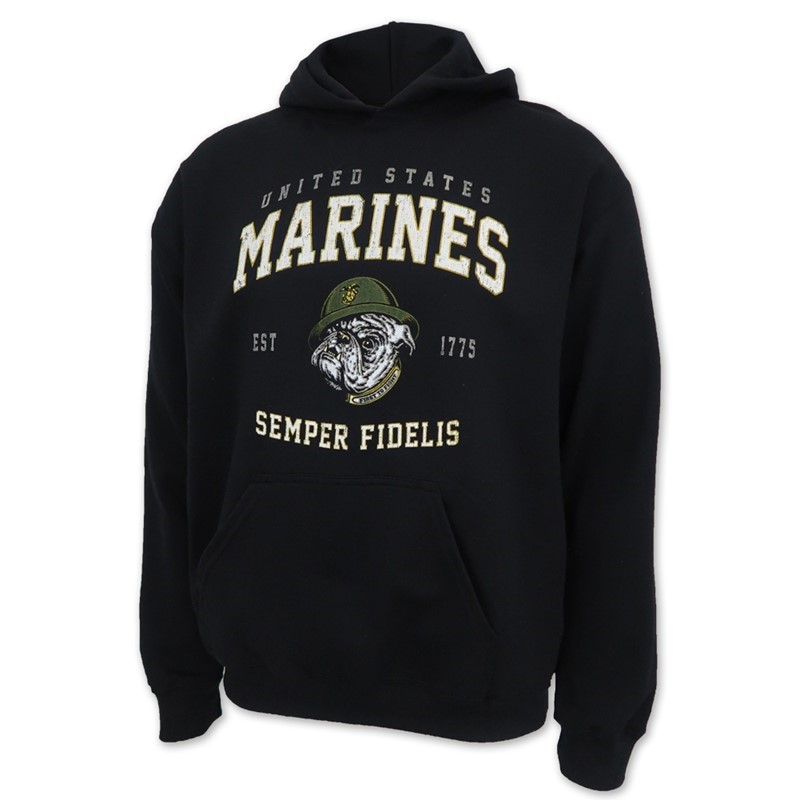 MARINES VINTAGE LOGO HOODIE TAMMV-B-SW