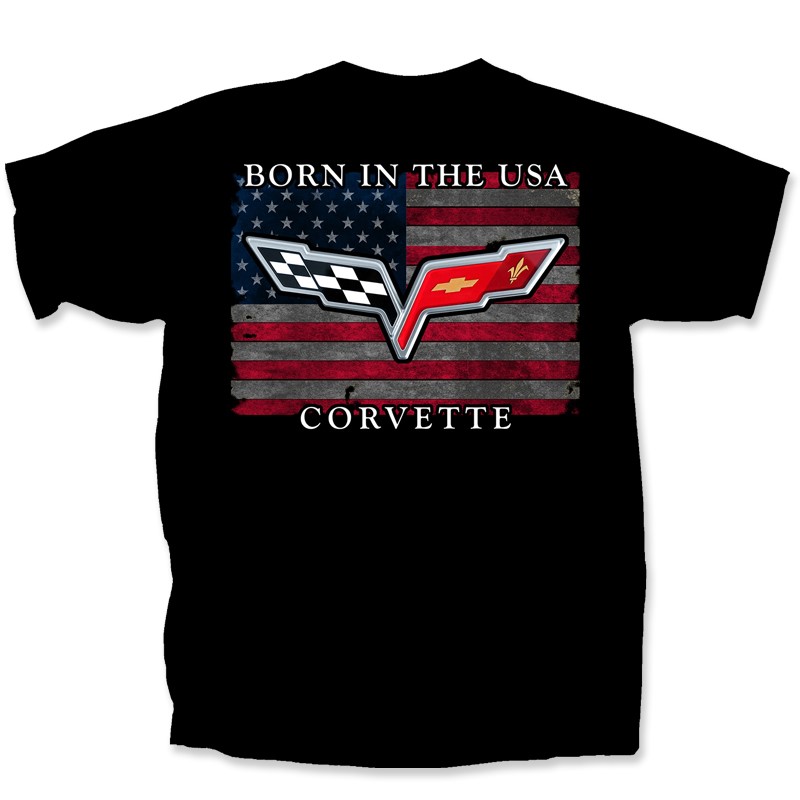 CORVETTE BORN IN THE USA LOGO CVVLGR-B-ADL