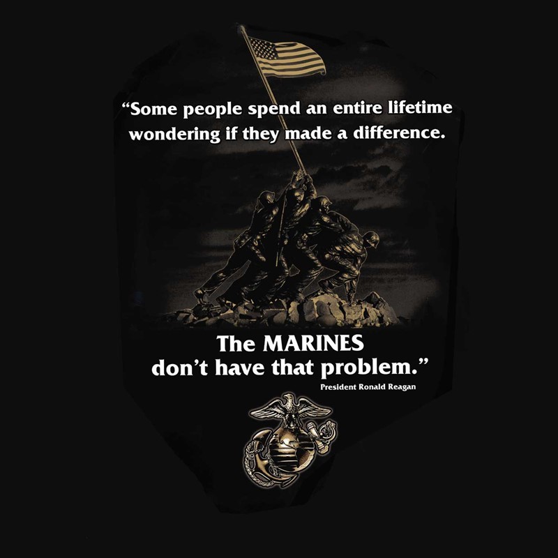 Marines Make A Difference Ronald Reagan Quote Joe Blow Tees
