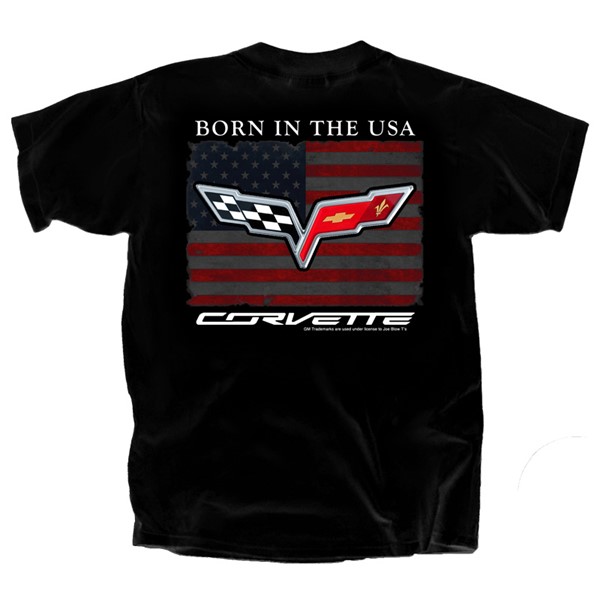 CORVETTE BORN IN THE USA LOGO CVVLGR-B-ADL
